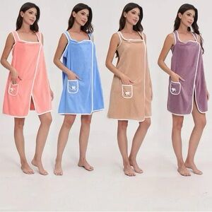 Women's Soft Wrap Towel Dress